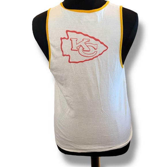 JUNK FOOD CLOTHING KANSAS CITY CHIEFS WOMENS WHITE BINDING TANK TOP XXL - Picture 3 of 11